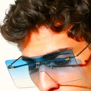 Men's Flat Top Shield Sunglasses